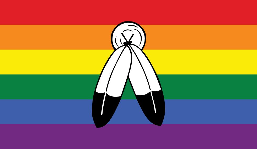 two spirit pride flag, pride flag