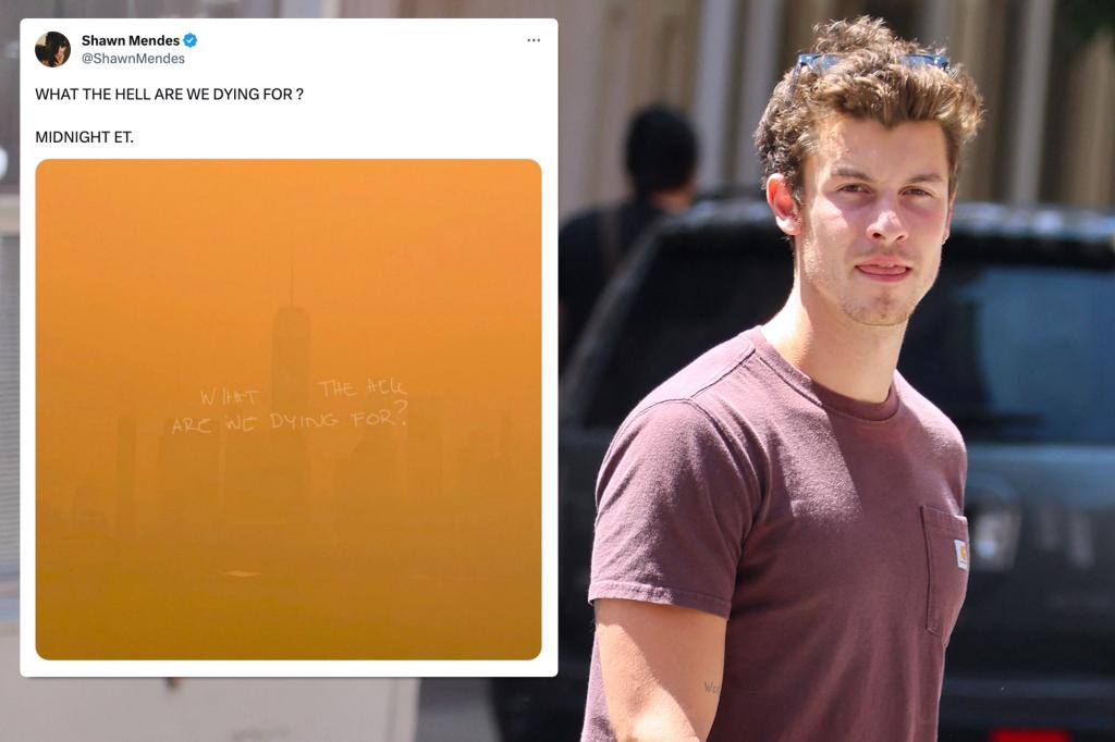 Shawn Mendes slammed for using wildfire smoke as artwork for new song ...
