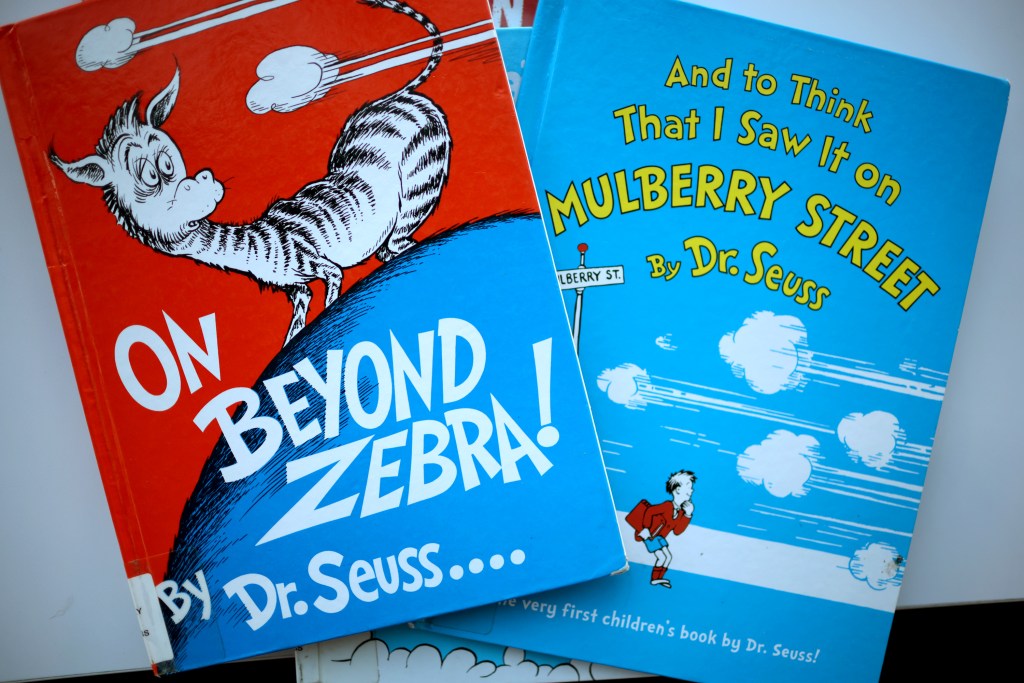 Dr. Seuss's "On Beyond Zebra" and "And To Think I Saw It on Mulberry Street"